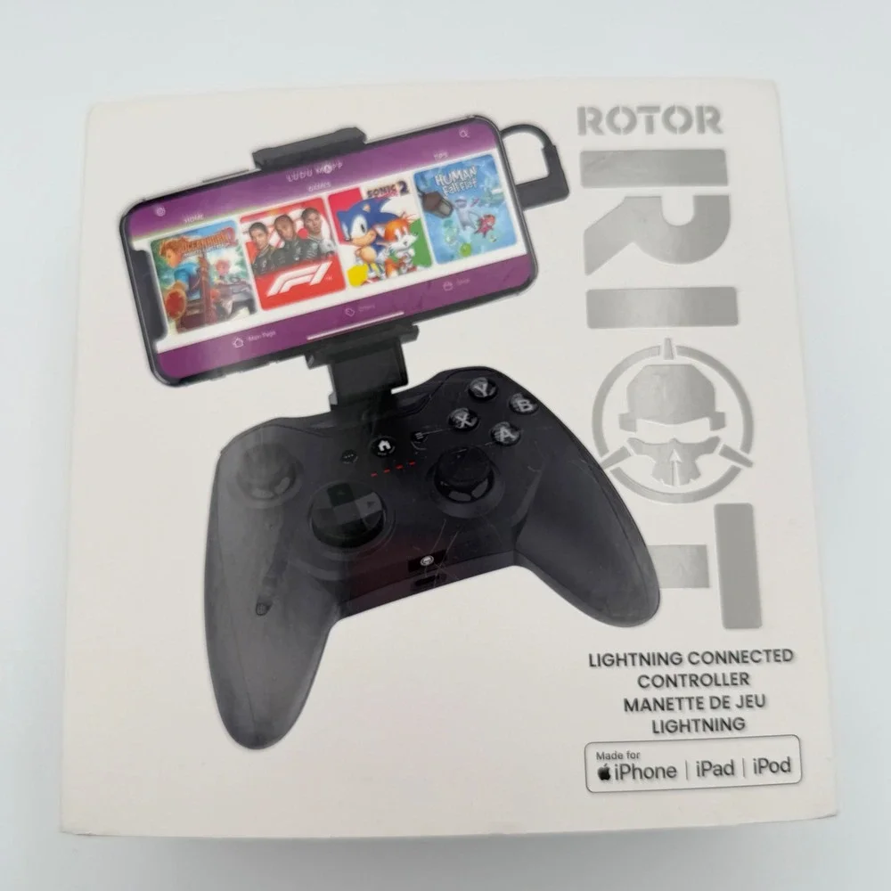 Rotor Riot Lightning Connected‎ Game Controller Black NEW Open Box